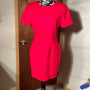 Lord & Taylor Red Short Sleeve Mini Dress 4P